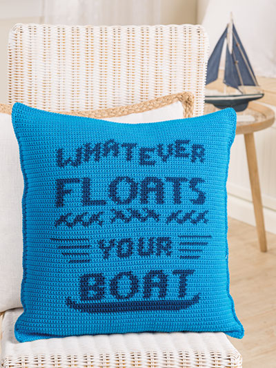 Whatever Floats Your Boat Pillow Crochet Pattern