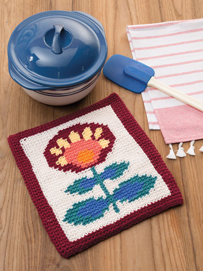 Boho Flower Hot Pad Crochet Pattern