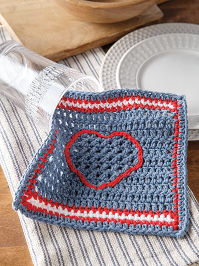 Heart of the Home Dishcloth Crochet Pattern
