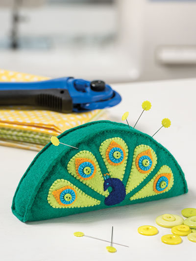 Peacock Pincushion Sewing Pattern