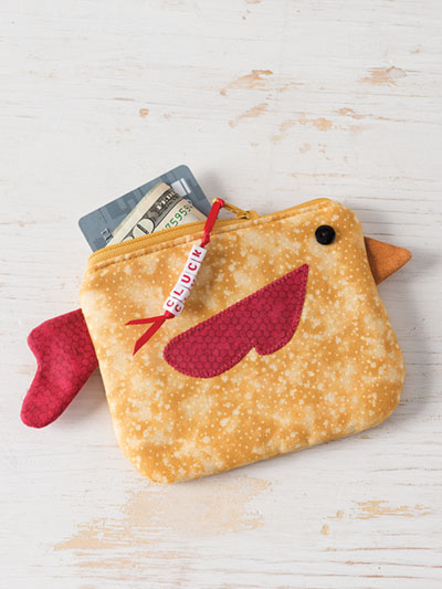 Chicken Zippered Pouch Sewing Pattern
