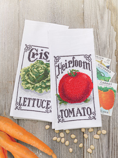 Seed Pack Towels Cross Stitch Pattern