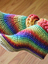 Knit-Look Braid Stitch Boots - Adult