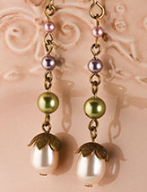 Brass Petal Drop Earrings