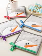 Snowman Family Mug Rug Set