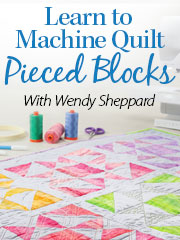 Learn to Machine Quilt Pieced Blocks