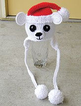 Christmas Polar Bear Earflap Hat