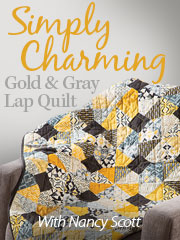 Simply Charming Gold & Gray Lap Quilt
