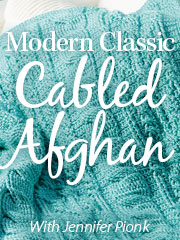 Modern Classic Cabled Afghan