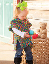 Annie's Signature Designs: Candy Brights Hooded Poncho Crochet Pattern