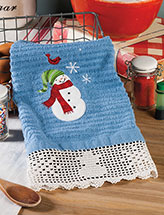 Snowman Towel Edging Pattern