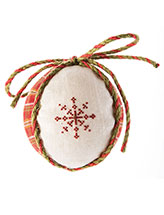 Country Snow Ornament Cross-Stitch Pattern