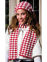 Houndstooth Scarf & Hat