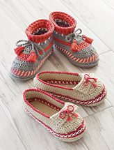 ANNIE'S SIGNATURE DESIGNS: Adult Moccasin Slippers Crochet Pattern