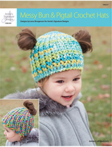 ANNIE'S SIGNATURE DESIGNS: Messy Bun & Pigtail Hats Crochet Pattern