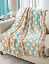 Tunisian Argyle Throw Crochet Pattern