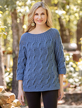 ANNIE'S SIGNATURE DESIGNS: Cabled Pullover Knit Pattern