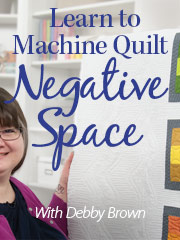 Learn to Machine Quilt Negative Space