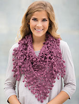 Flower Fringe Shawlette Crochet Pattern