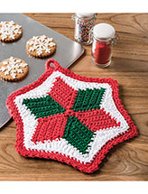 Christmas Star Pot Holder Crochet Pattern