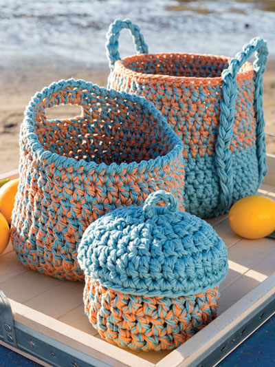 ANNIE'S SIGNATURE DESIGNS: Triad Baskets Crochet Pattern