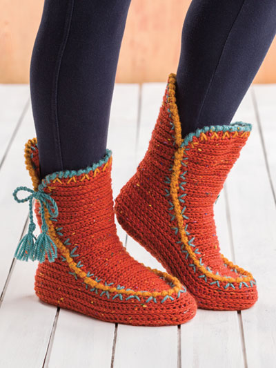 ANNIE'S SIGNATURE DESIGNS: Colorful Fall Boots Crochet Pattern