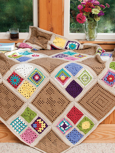Afghan of Many Colors Crochet Pattern