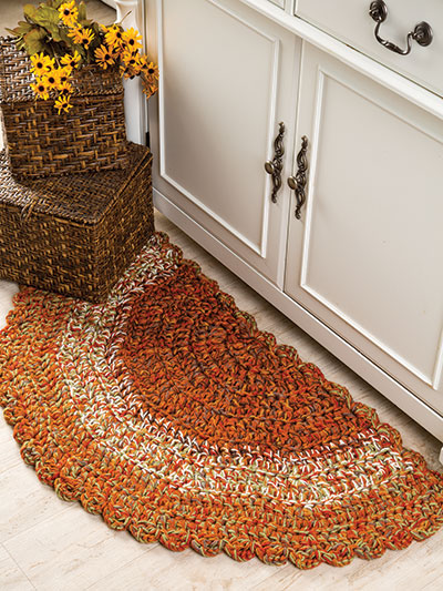 Autumn Hues Kitchen Rug Crochet Pattern