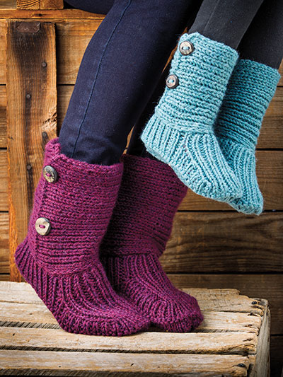 Snug Slippers Knit Pattern