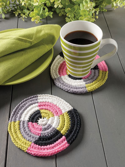 Slice of Color Coasters Crochet Pattern