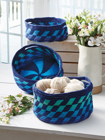 Nesting Tapestry Baskets Crochet Pattern