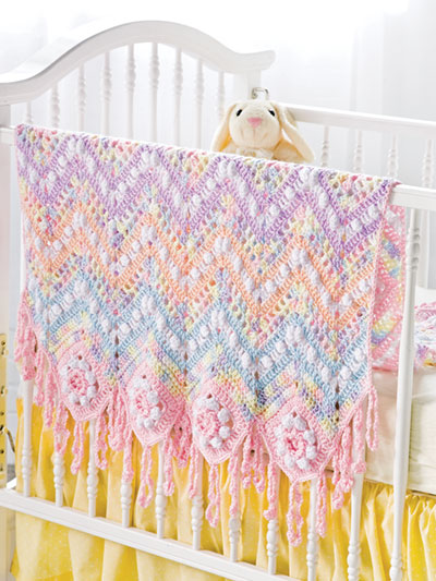 Baby Popcorns & Squares Crochet Pattern