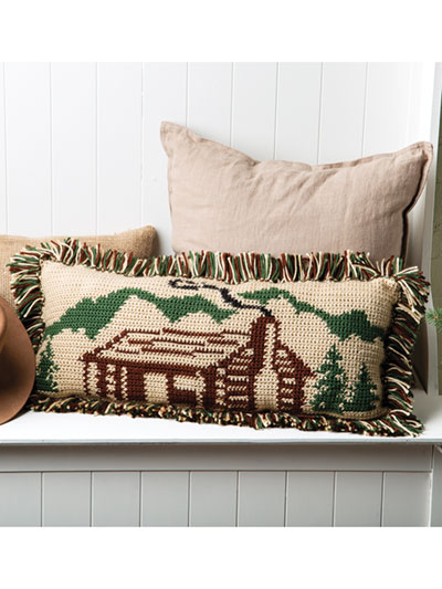 Rustic Cabin Pillow Crochet Pattern