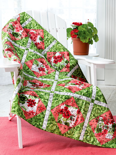 Summer Bouquet Throw Quilt Pattern