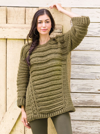 Oversize Run-Around Sweater Crochet Pattern
