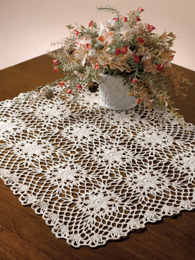 Flower Webs Table Topper Crochet Pattern