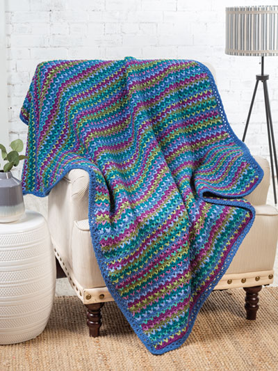 Shades of Cool Throw Crochet Pattern
