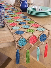 ANNIE'S SIGNATURE DESIGNS: Jubilant Table Runner Crochet Pattern