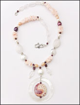 Kazuri & Shell Pendant Necklace