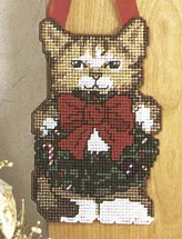 Meowry Christmas Doorknob Hanger