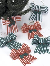 Candy Cane Bow Ornaments