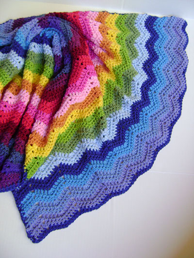Crochet in Technicolor Waves Blanket
