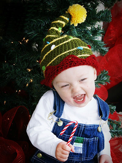 Christmas Tree Hat With Lights