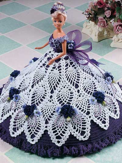 Purple Pineapple Fashion Doll Gown