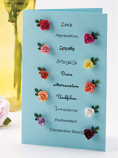 Rose Colors & Meanings Card