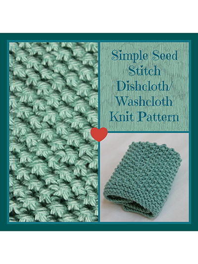 Simple Seed Stitch Dishcloth/Washcloth