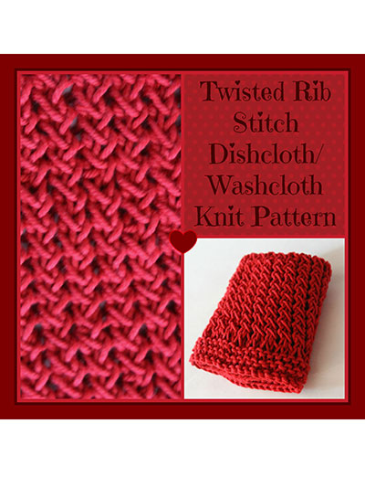 Twisted Rib Stitch Dishcloth/Washcloth