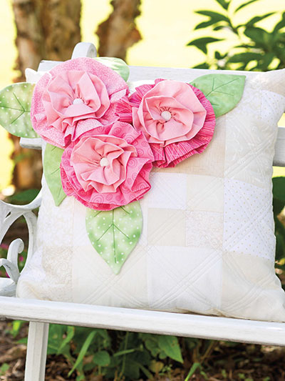 Ruffled Rose Pillow