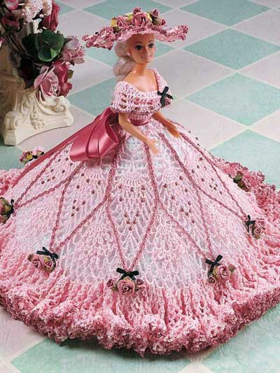 Pink Pineapple Fashion Doll Gown