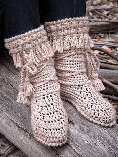 ANNIE'S SIGNATURE DESIGNS: Mukluk Crochet Booties Pattern